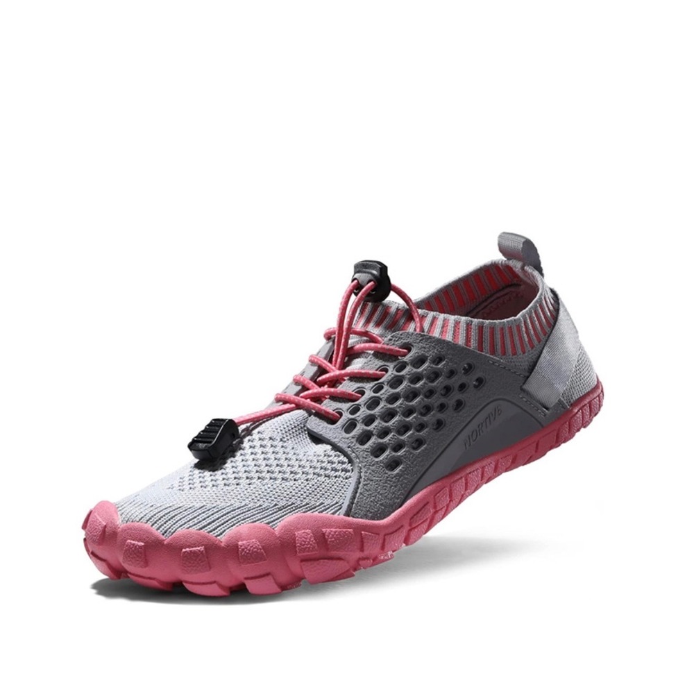 Nortiv8 Womens Barefoot Water Shoes Grey Pink Minimalist Hiking Sneakers Size 8